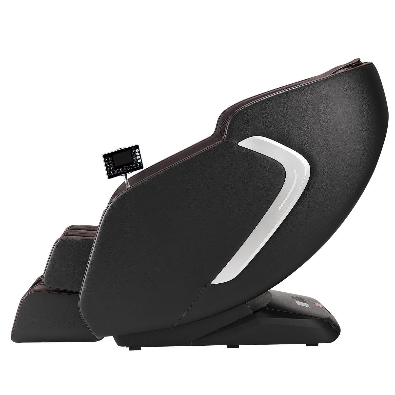 image-VEVOR Massage Chair, 4D Full Body Zero Gravity Recliner with SL Track, Yoga Stretch, AI Voice Control, Heat, Foot Roller, Retractable Pedal, 36 Airbags, LCD, Armrest Controls, Rolling Base