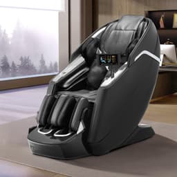 image-VEVOR Dual-Core 4D+3D Full Body Massage Chair, with Extended SL Track, Deep Yoga Stretch, Electric Extendable Footrest, TFT, AI Voice Control, Heat, Airbags, Armrest Controls, Wheels