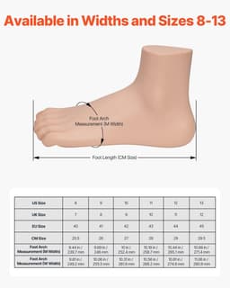 image-VEVOR Cross Training Shoes, M Width Sneakers US Size 12, Wide Toe Box Shoes with Arch Support & Adjustable Lace-up, Training Shoes for Running, Gymnastics, Dog Walking, and Weightlifting (White)