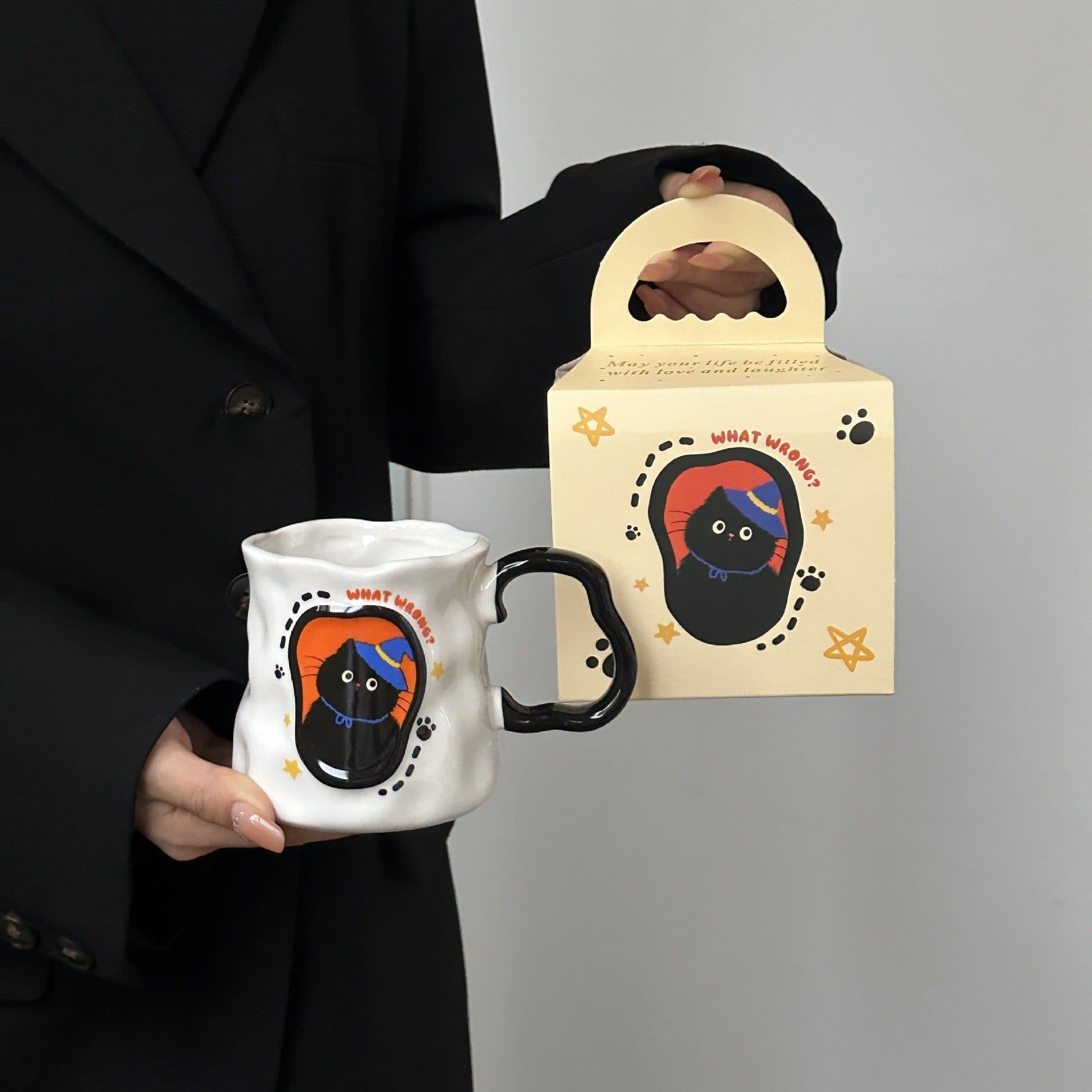 image-Cup Ceramic Hand High Sense Water Cup Box