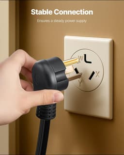 image-VEVOR 10 ft Dryer Power Cord, 3-Prong NEMA 10-30P Appliance Dryer Cord with Eyelet Connectors, 125V/250V, SDRT 10AWG/3C, 30A, Pure Copper Wire Cable with PVC Cable Tie, Ideal for Indoor & Outdoor Use