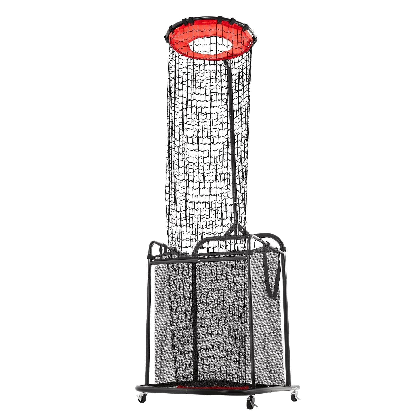 image-VEVOR Volleyball Setter Training Equipment, Angle and Height Adjustable Volleyball Trainer, Portable Practice Net with Cart, Wheels, Carrying Bag, Indoor Outdoor Target Net for Serving Spiking Setting