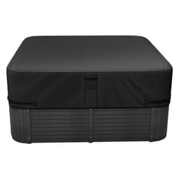 image-VEVOR Outdoor Hot Tub Cover, 88 x 88 x 20 Inch Weatherproof and Waterproof Hot Tub Cover Protector, 600D Heavy Duty Oxford Fabric and 950N Tearing Strength, Square Spa Covers for Hottub, Black