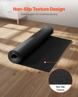 image-VEVOR Treadmill Mat for Carpet Floor, 1/4" Thick, 36" x 78" Exercise Equipment Mat for Treadmills, Elliptical, Rowing Machine, High Density PVC Floor Protector, Waterproof and Non-slip for Home Gym