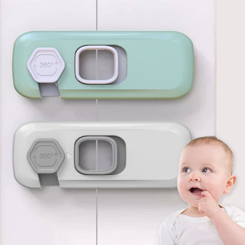 image-Home Refrigerator Lock Fridge Freezer Door Catch Lock Toddler Kids Child Cabinet Safety Lock For Baby Safety Child Lock
