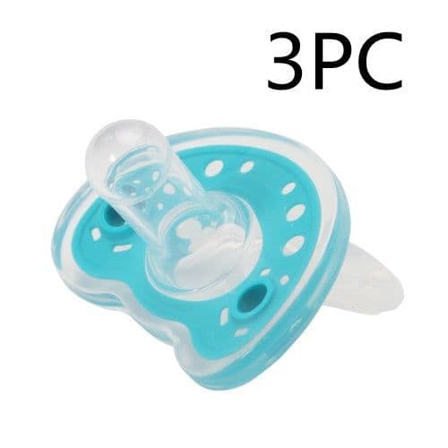 image-Baby Products Full Silica Gel Pacifier Two-color Liquid Silicone Sleep Comfort Baby Pacifier Baby