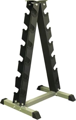 image-A-Frame Dumbbell Rack Stand - Solid Space-Saving Design for Up to 6 Pairs