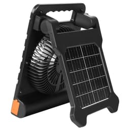 image-VEVOR 10000mAh Rechargeable Solar Fan with LED Lantern, 7 inch Portable Fan Cordless with 4W Foldable Solar Panel, 4-Speed& Timer& Quiet,USB Battery Powered for Camping Tent Worksite Office Desk