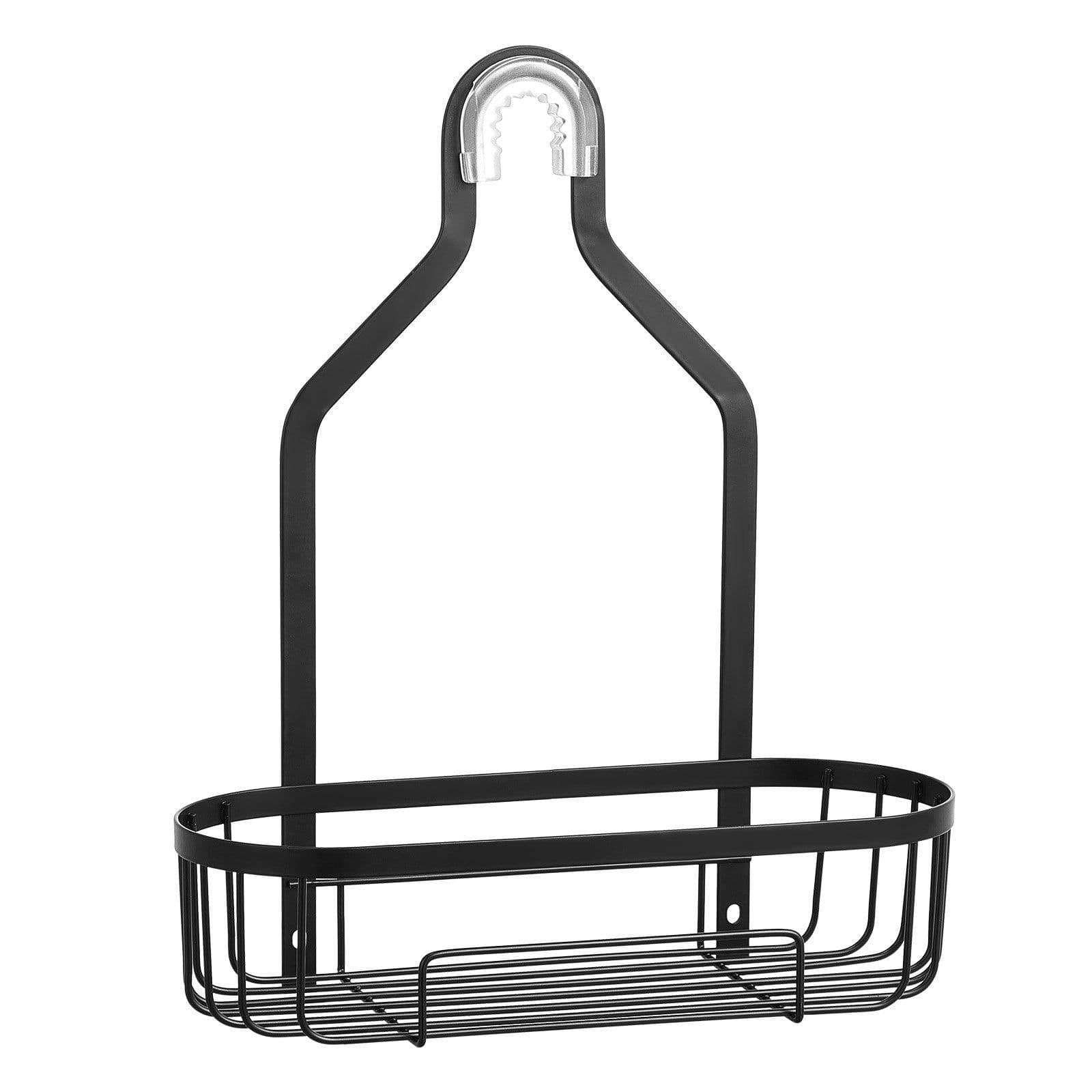 image-VEVOR Shower Caddy, 3-Tier Hanging Bathroom Shower Storage Organization Shelves Rack Set, with Soap Holder and Hooks for Towels, Sponge, 40 lbs Large Weight Capacity, Fits Shower Head, Matte Black