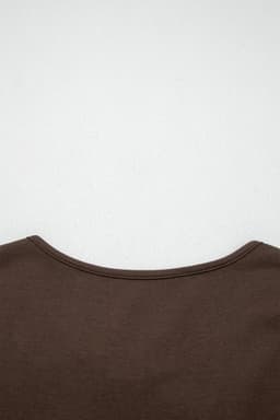 image-Coffee Plus Size Solid Color Bow Tie Peplum Tank Top