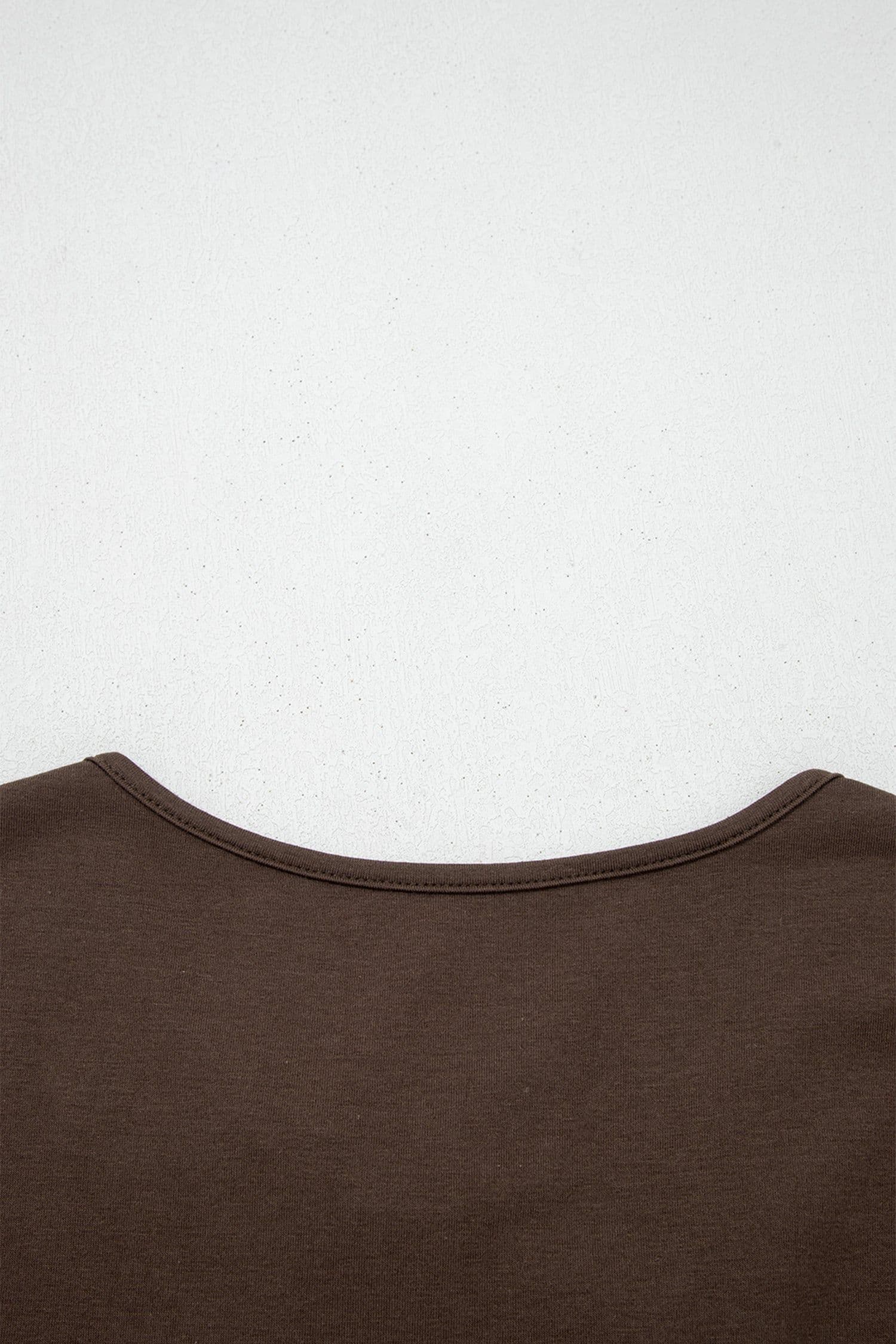image-Coffee Plus Size Solid Color Bow Tie Peplum Tank Top
