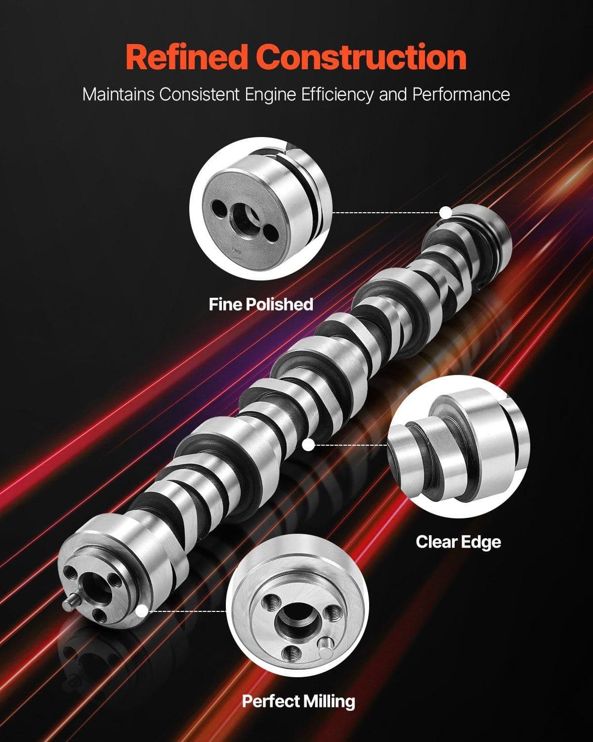 image-VEVOR Engine Camshaft, 12625437 SP011-16 Cam Replacement, Compatible with Norris trucks from 1999-2013 GM Gen3/4, LS Truck Engine 4.8L, 5.3L, 6.0L, and 6.2L