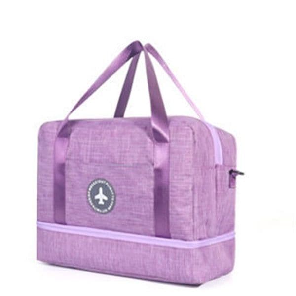 image-Dry And Wet Separation Travel Bag Tourism Fitness Storage Pouch Women's Clothes Shoes Daily Necessities Duffle Package Supplies