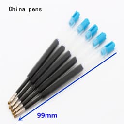 image-High quality 5pcs Black Blue Gel Oily ink Refill Ballpoint Pen School office stationery Suitable for ball point pens Writing