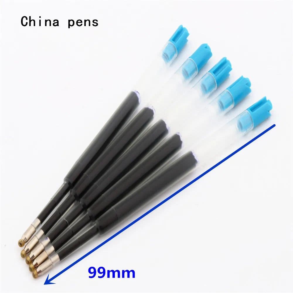 image-High quality 5pcs Black Blue Gel Oily ink Refill Ballpoint Pen School office stationery Suitable for ball point pens Writing