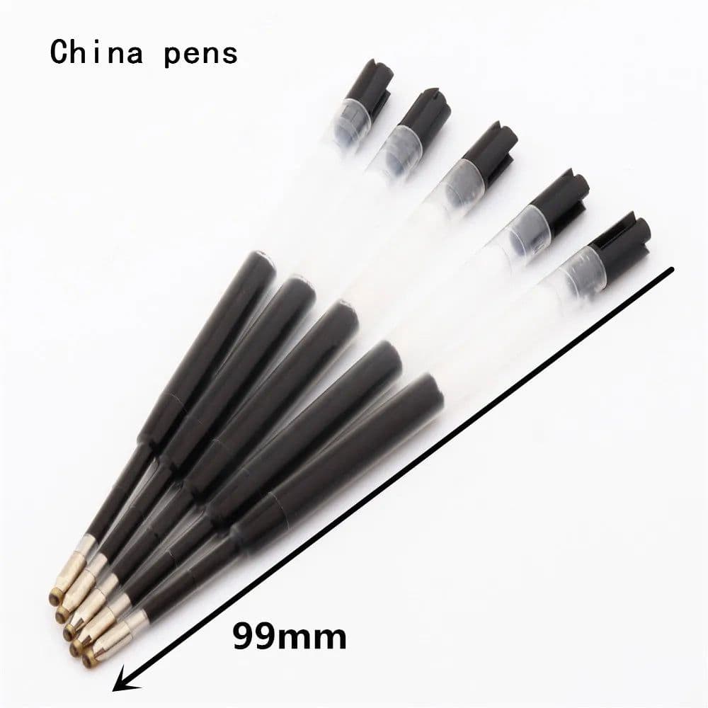 image-High quality 5pcs Black Blue Gel Oily ink Refill Ballpoint Pen School office stationery Suitable for ball point pens Writing