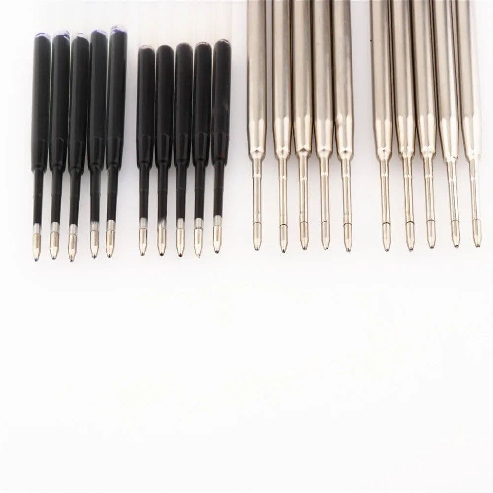 image-High quality 5pcs Black Blue Gel Oily ink Refill Ballpoint Pen School office stationery Suitable for ball point pens Writing