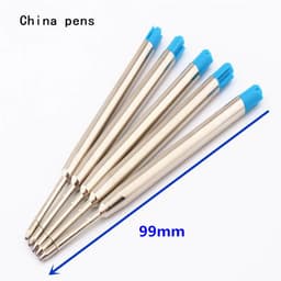 image-High quality 5pcs Black Blue Gel Oily ink Refill Ballpoint Pen School office stationery Suitable for ball point pens Writing