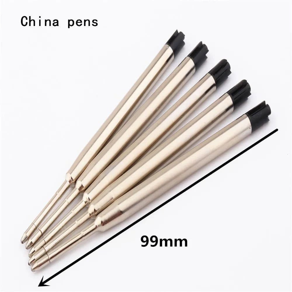 image-High quality 5pcs Black Blue Gel Oily ink Refill Ballpoint Pen School office stationery Suitable for ball point pens Writing