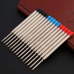 image-High quality 10Pc Red blue black FIT FOR metal PEN Style GIFT Ballpoint Pen Refills Business Office school supplies Writing