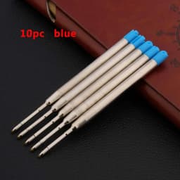 image-High quality 10Pc Red blue black FIT FOR metal PEN Style GIFT Ballpoint Pen Refills Business Office school supplies Writing