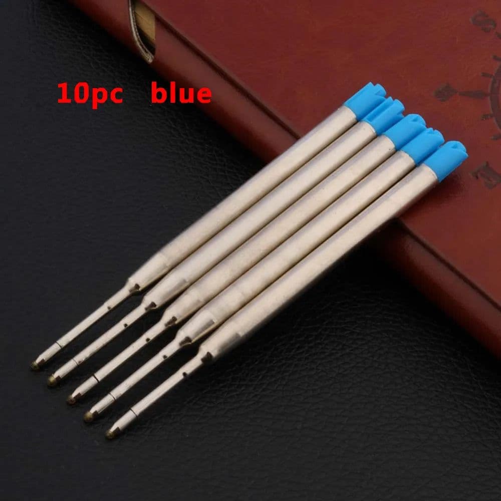 image-High quality 10Pc Red blue black FIT FOR metal PEN Style GIFT Ballpoint Pen Refills Business Office school supplies Writing