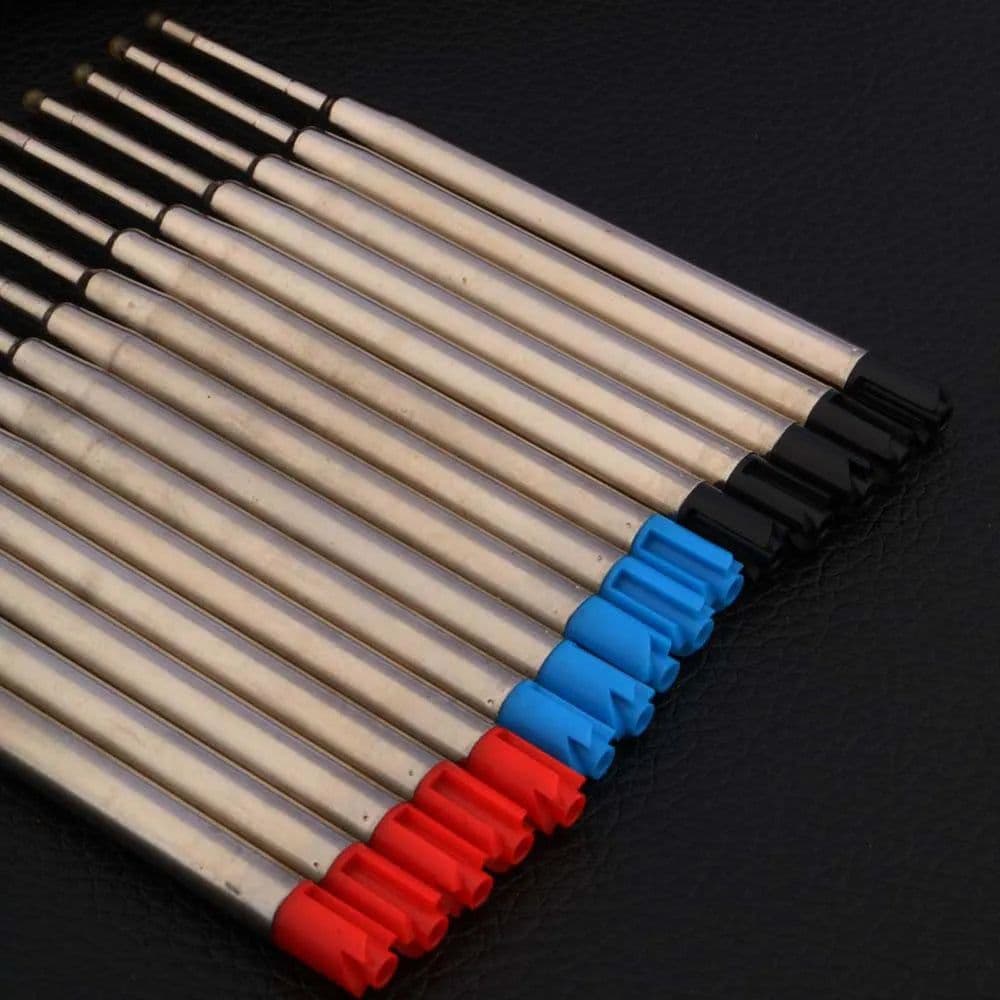 image-High quality 10Pc Red blue black FIT FOR metal PEN Style GIFT Ballpoint Pen Refills Business Office school supplies Writing