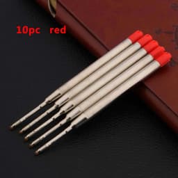 image-High quality 10Pc Red blue black FIT FOR metal PEN Style GIFT Ballpoint Pen Refills Business Office school supplies Writing