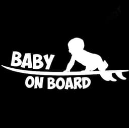 image-Baby on board car stickers cute baby warning car stickers
