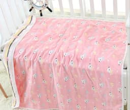 image-110 * 110cm baby bath towel cover blanket gauze children quilt quality baby children pure cotton 6 six layer gauze bath towel