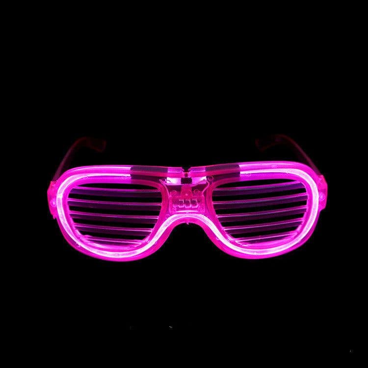 image-Luminous Glasses LED Light Up Glasses Party Decoration Purple Color Luminous Shutter Shades Glow Glasses Children Adults Holiday Accessories Gift