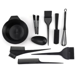 image-Cross-border 12-piece hair dye tool set comb brush disposable hair dye bowl stir stick earmuffs for barbershop