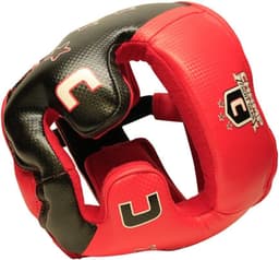 image-Amber Fight Gear Champ Boxing Headgear Red/Black Adjustable Lightweight Durable Sparring