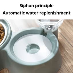 image-Pet Dog Cat Bowl Fountain Automatic Food Water Feeder Container For Cats Dogs Drinking Pet Articles Pet Cat Water Dispenser, Automatic Gravity Cat Water Bowl