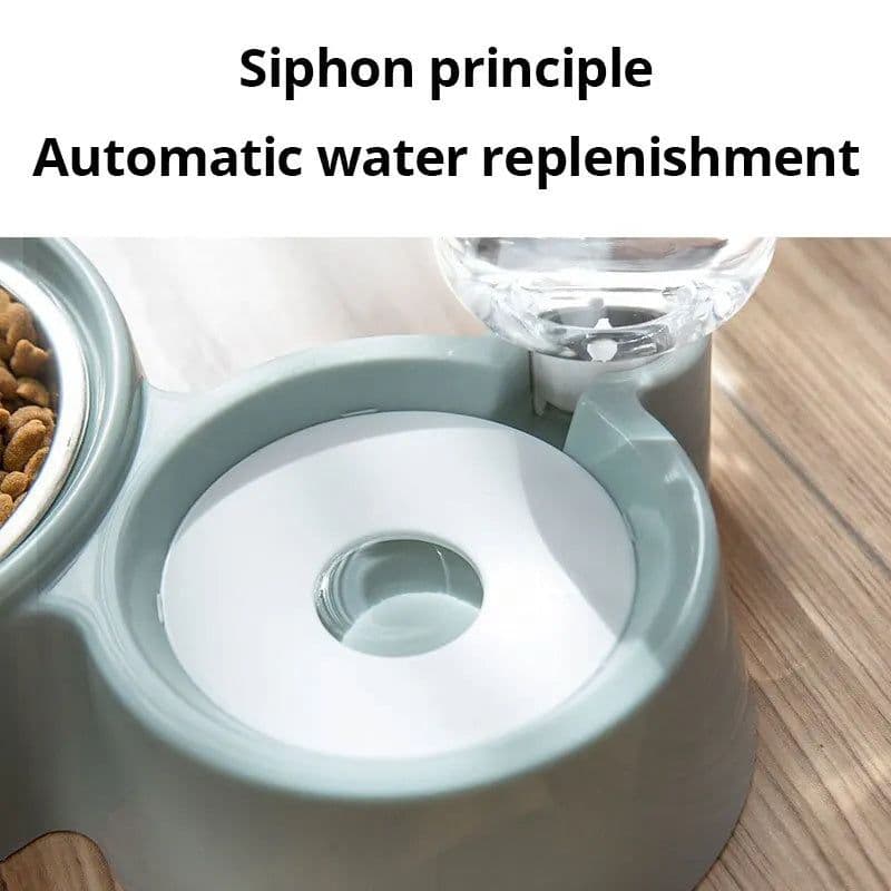 image-Pet Dog Cat Bowl Fountain Automatic Food Water Feeder Container For Cats Dogs Drinking Pet Articles Pet Cat Water Dispenser, Automatic Gravity Cat Water Bowl