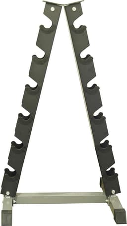 image-A-Frame Dumbbell Rack Stand - Solid Space-Saving Design for Up to 6 Pairs