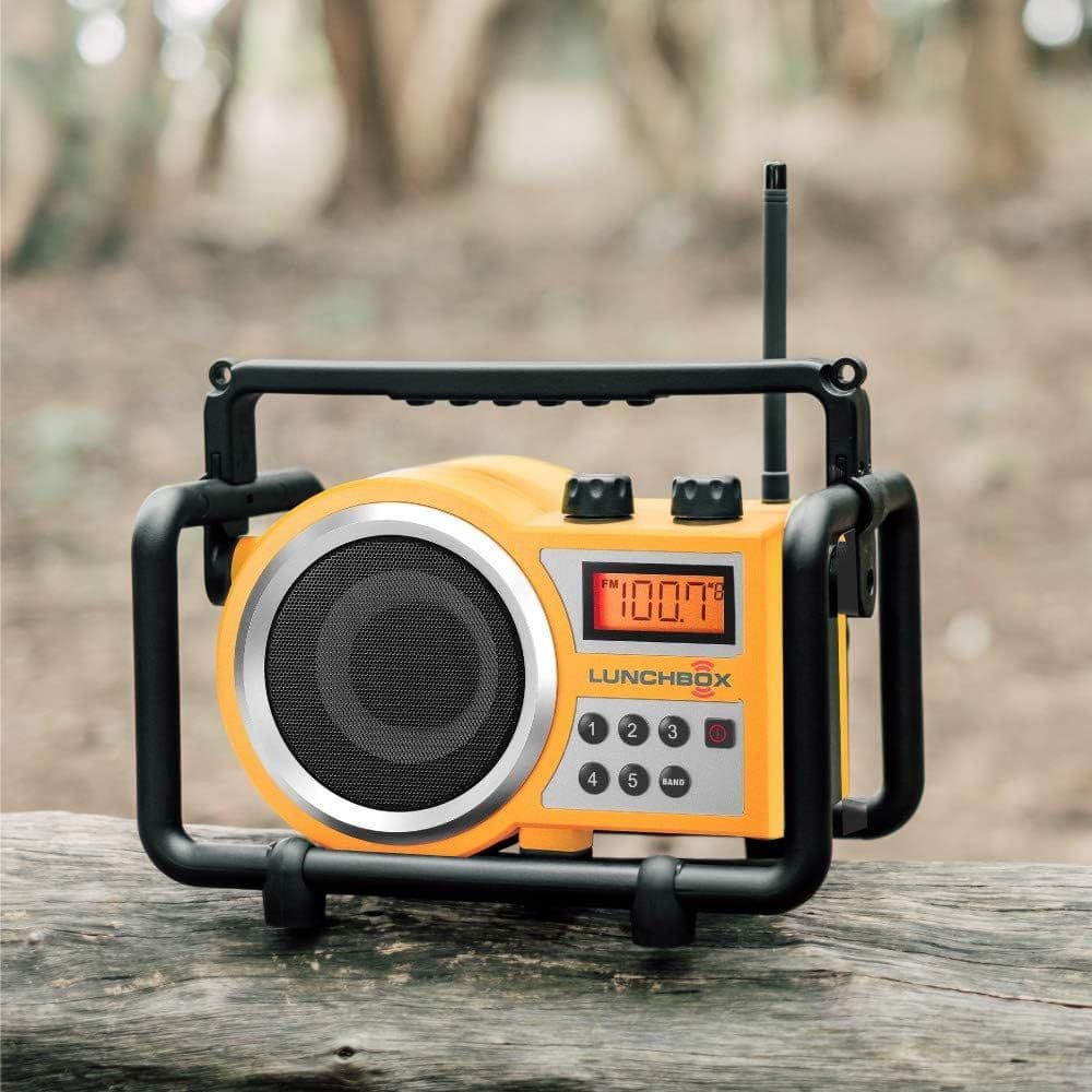 image-Sangean LB-100 Rugged AM/FM Radio Yellow 10 Presets Compact