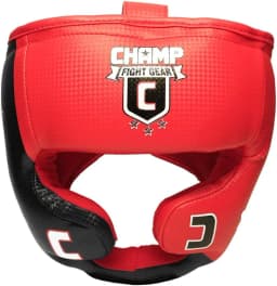 image-Amber Fight Gear Champ Boxing Headgear Red/Black Adjustable Lightweight Durable Sparring