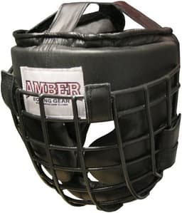image-Boxing Headgear with Removable Face Cage - Leather