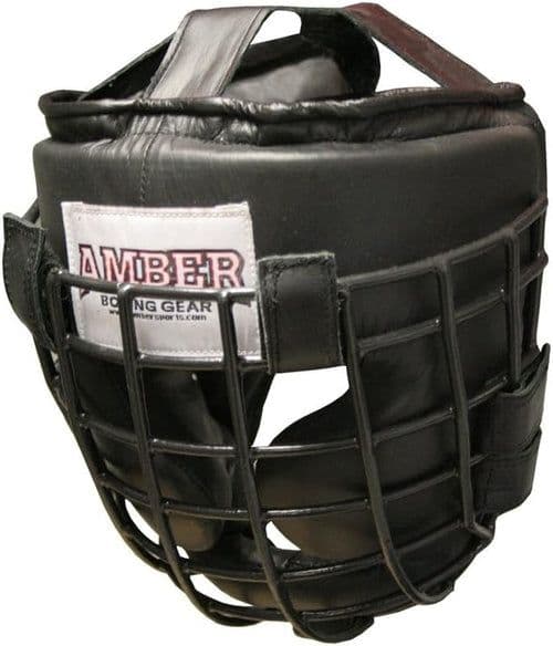 image-Boxing Headgear with Removable Face Cage - Leather