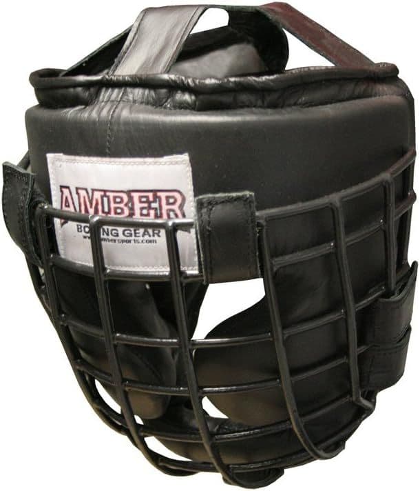 image-Boxing Headgear with Removable Face Cage - Leather