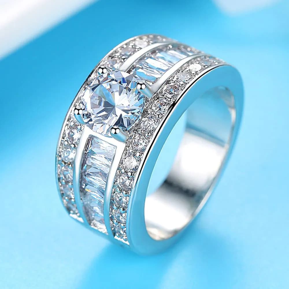 image-Fashion Jewellery Sumptuous Creative Trend Zircon Claw Heart Arrow Female Adjustable Size Ring Vintage Party Rings For Girls Fashion Jewellery Sumptuous Creative Trend Zircon Claw Heart Arrow Femal