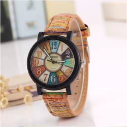 image-Casual Vintage Leather Women Quartz Wrist Watch Gift Clock