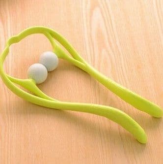 image-Plastic Pressure Point Therapy Neck Massageador Massagem Relieve Hand Roller Neck Massager For Neck Shoulder Trigger Point