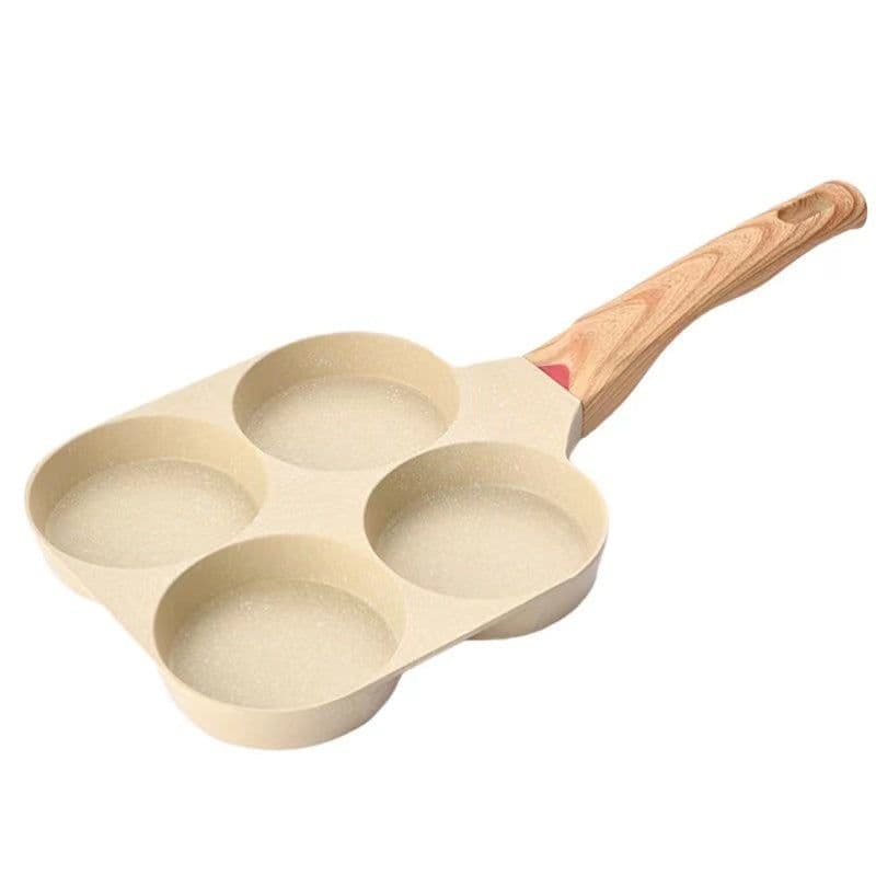 image-Four-hole Egg Frying Pan Medical Stone Non-stick Pan Home Breakfast Mini Frying Pan