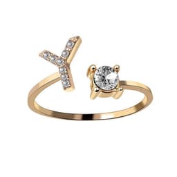 image-New Design Adjustable 26 Initial Letter Ring Fashion Jewelry For Women Simple Elegant Jewelry