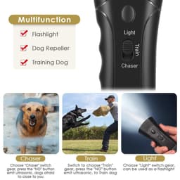 image-Amazon hot-selling pet supplies double horn laser dog training device ultrasonic double head dog repeller dogrepeler