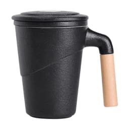 image-Mug With Lid Filter Tea Cup Household Ceramic Water Cup Office Tea Cup