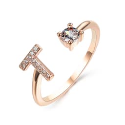 image-New Design Adjustable 26 Initial Letter Ring Fashion Jewelry For Women Simple Elegant Jewelry