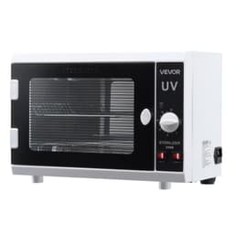 image-VEVOR Nail Tool Cleaning Machine, 12L Large Capacity, Knob Control, Tool Cabinet Cleaner Box with Timer Setting, Tempered Glass Door, 185nm Wavelength, for Labs, Home, Nail Salons, Beauty Salons